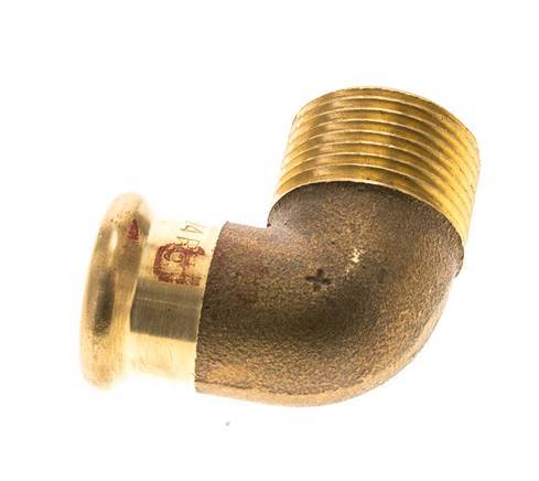 90-Grad-Winkel-Pressfitting - 18 mm Innengewinde & R 3/4'' Außengewinde - Kupferlegierung