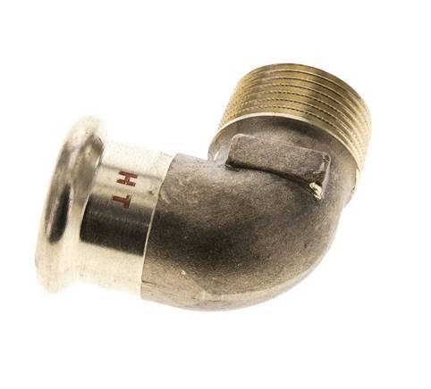 90-Grad-Winkel-Pressfitting - 22 mm Innengewinde und R 3/4'' Außengewinde - Kupferlegierung