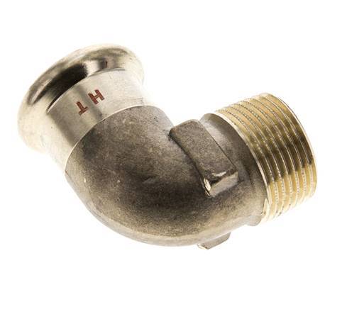 90-Grad-Winkel-Pressfitting - 22 mm Innengewinde und R 3/4'' Außengewinde - Kupferlegierung