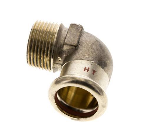 90-Grad-Winkel-Pressfitting - 22 mm Innengewinde und R 3/4'' Außengewinde - Kupferlegierung
