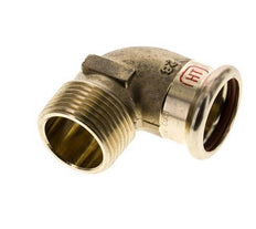 90-Grad-Winkel-Pressfitting - 28 mm Innengewinde & R 1'' Außengewinde - Kupferlegierung