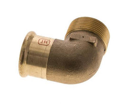 90-Grad-Winkel-Pressfitting - 35 mm Innengewinde und R 1-1/4'' Außengewinde - Kupferlegierung