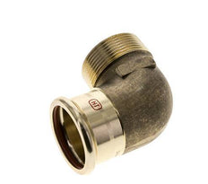 90-Grad-Winkel-Pressfitting - 42 mm Innengewinde und R 1-1/2'' Außengewinde - Kupferlegierung