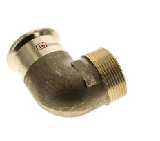 90-Grad-Winkel-Pressfitting - 42 mm Innengewinde und R 1-1/2'' Außengewinde - Kupferlegierung