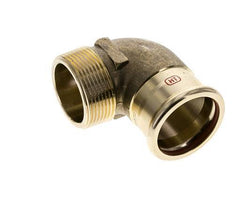 90-Grad-Winkel-Pressfitting - 42 mm Innengewinde und R 1-1/2'' Außengewinde - Kupferlegierung