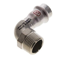 90-Grad-Winkel-Pressfitting - 18 mm Innengewinde & R 3/4'' Außengewinde - Edelstahl