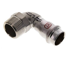 90-Grad-Winkel-Pressfitting - 18 mm Innengewinde & R 3/4'' Außengewinde - Edelstahl