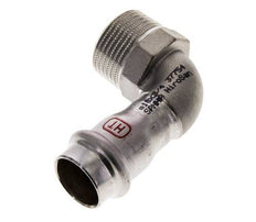 90-Grad-Winkel-Pressfitting - 18 mm Innengewinde & R 3/4'' Außengewinde - Edelstahl