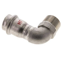 90deg Elbow Press Fitting - 22mm Female & R 3/4'' Male - Stainless Steel