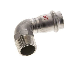 90-Grad-Winkel-Pressfitting - 22 mm Innengewinde und R 3/4'' Außengewinde - Edelstahl
