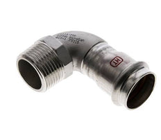 90-Grad-Winkel-Pressfitting - 28 mm Innengewinde & R 1'' Außengewinde - Edelstahl