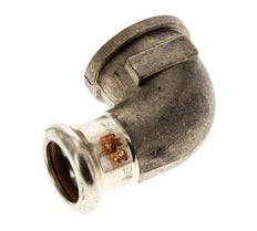 90-Grad-Winkel-Pressfitting - 15 mm Innengewinde & Rp 1/2'' Innengewinde - Kupferlegierung