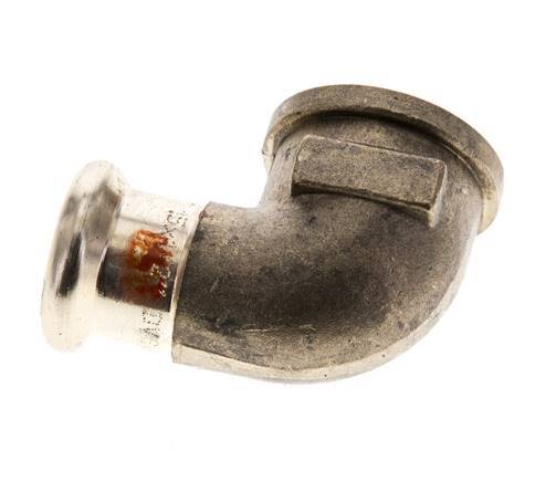 90-Grad-Winkel-Pressfitting - 15 mm Innengewinde & Rp 1/2'' Innengewinde - Kupferlegierung
