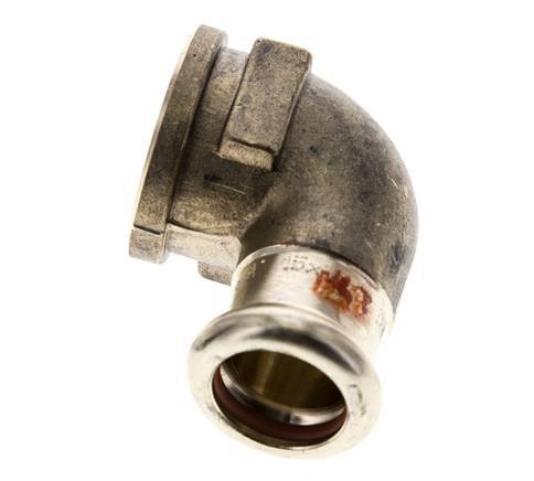 90-Grad-Winkel-Pressfitting - 15 mm Innengewinde & Rp 1/2'' Innengewinde - Kupferlegierung