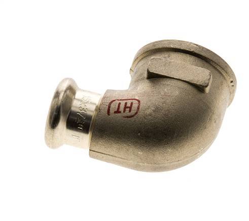 90-Grad-Winkel-Pressfitting - 15 mm Innengewinde & Rp 3/4'' Innengewinde - Kupferlegierung