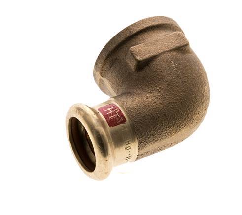 90-Grad-Winkel-Pressfitting - 18 mm Innengewinde & Rp 3/4'' Innengewinde - Kupferlegierung