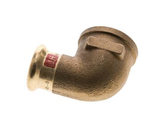 90-Grad-Winkel-Pressfitting - 18 mm Innengewinde & Rp 3/4'' Innengewinde - Kupferlegierung