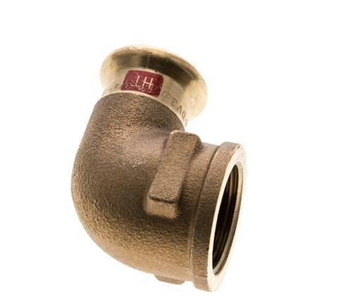 90-Grad-Winkel-Pressfitting - 18 mm Innengewinde & Rp 3/4'' Innengewinde - Kupferlegierung