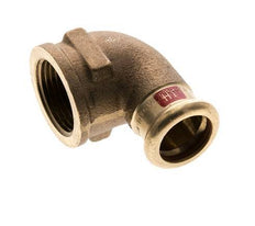 90-Grad-Winkel-Pressfitting - 18 mm Innengewinde & Rp 3/4'' Innengewinde - Kupferlegierung