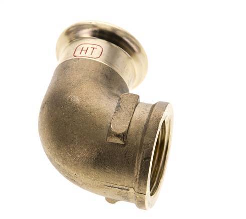 90-Grad-Winkel-Pressfitting - 22 mm Innengewinde & Rp 3/4'' Innengewinde - Kupferlegierung