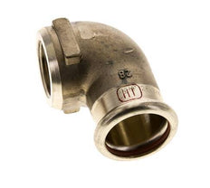90-Grad-Winkel-Pressfitting - 28 mm Innengewinde & Rp 3/4'' Innengewinde - Kupferlegierung