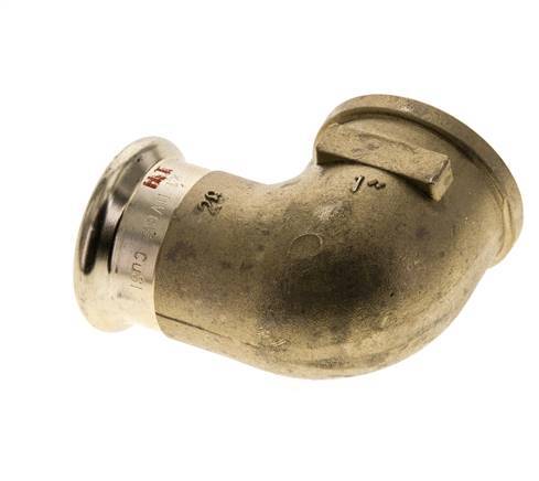 90-Grad-Winkel-Pressfitting - 28 mm Innengewinde & Rp 1'' Innengewinde - Kupferlegierung