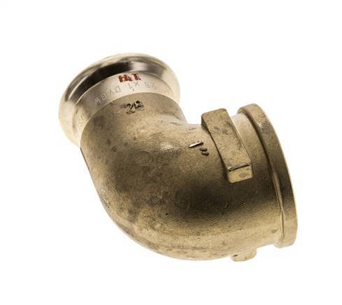 90-Grad-Winkel-Pressfitting - 28 mm Innengewinde & Rp 1'' Innengewinde - Kupferlegierung