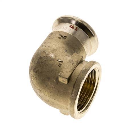 90-Grad-Winkel-Pressfitting - 28 mm Innengewinde & Rp 1'' Innengewinde - Kupferlegierung
