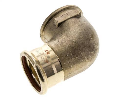 90-Grad-Winkel-Pressfitting - 42 mm Innengewinde & Rp 1-1/2'' Innengewinde - Kupferlegierung