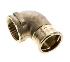 90-Grad-Winkel-Pressfitting - 42 mm Innengewinde & Rp 1-1/2'' Innengewinde - Kupferlegierung