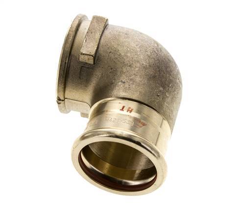 90-Grad-Winkel-Pressfitting - 42 mm Innengewinde & Rp 1-1/2'' Innengewinde - Kupferlegierung