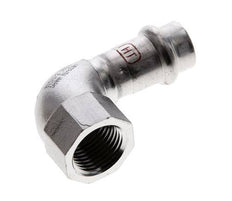 90-Grad-Winkel-Pressfitting - 15 mm Innengewinde & Rp 1/2'' Innengewinde - Edelstahl