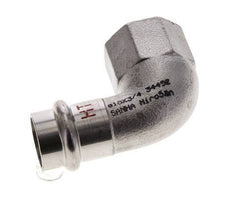 90-Grad-Winkel-Pressfitting - 18 mm Innengewinde & Rp 3/4'' Innengewinde - Edelstahl