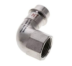 90-Grad-Winkel-Pressfitting - 18 mm Innengewinde & Rp 3/4'' Innengewinde - Edelstahl