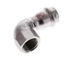 90-Grad-Winkel-Pressfitting - 22 mm Innengewinde & Rp 3/4'' Innengewinde - Edelstahl