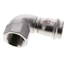 90-Grad-Winkel-Pressfitting - 28 mm Innengewinde & Rp 1'' Innengewinde - Edelstahl