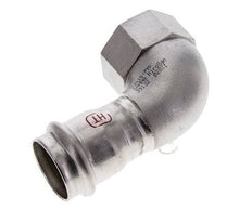 90-Grad-Winkel-Pressfitting - 28 mm Innengewinde & Rp 1'' Innengewinde - Edelstahl