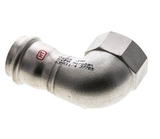 90-Grad-Winkel-Pressfitting - 35 mm Innengewinde & Rp 1-1/4'' Innengewinde - Edelstahl