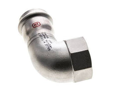 90-Grad-Winkel-Pressfitting - 35 mm Innengewinde & Rp 1-1/4'' Innengewinde - Edelstahl