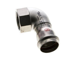 90-Grad-Winkel-Pressfitting - 35 mm Innengewinde & Rp 1-1/4'' Innengewinde - Edelstahl