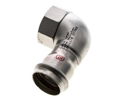 90-Grad-Winkel-Pressfitting - 35 mm Innengewinde & Rp 1-1/4'' Innengewinde - Edelstahl