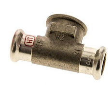Tee Press Fitting - 15mm Female & Rp 1/2'' Female - Copper alloy
