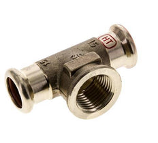 Tee Press Fitting - 15mm Female & Rp 1/2'' Female - Copper alloy