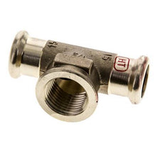 Tee Press Fitting - 15mm Female & Rp 1/2'' Female - Copper alloy