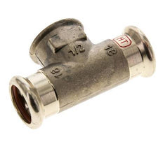 T-Pressfitting - 18mm Innengewinde & Rp 1/2'' Innengewinde - Kupferlegierung