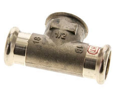 T-Pressfitting - 18mm Innengewinde & Rp 1/2'' Innengewinde - Kupferlegierung