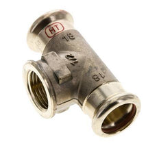 T-Pressfitting - 18mm Innengewinde & Rp 1/2'' Innengewinde - Kupferlegierung