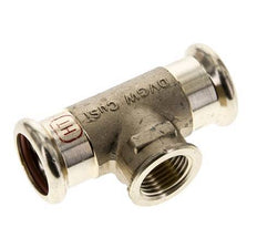 T-Pressfitting - 22mm Innengewinde & Rp 1/2'' Innengewinde - Kupferlegierung