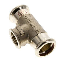 T-Pressfitting - 22mm Innengewinde & Rp 1/2'' Innengewinde - Kupferlegierung