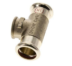 T-Pressfitting - 22mm Innengewinde & Rp 1/2'' Innengewinde - Kupferlegierung